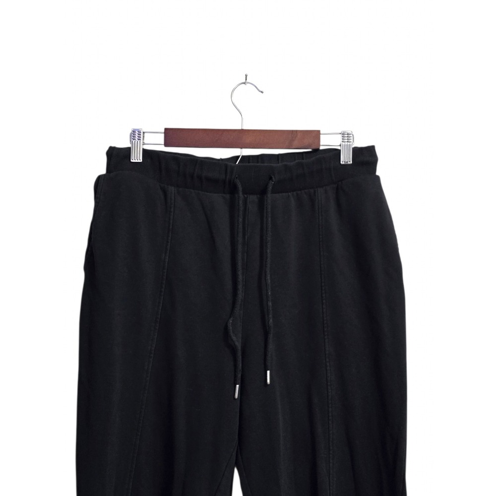 Long Tall Sally Tall Black Cuffed Drawstring Joggers Sz 10 - Picture 2 of 12
